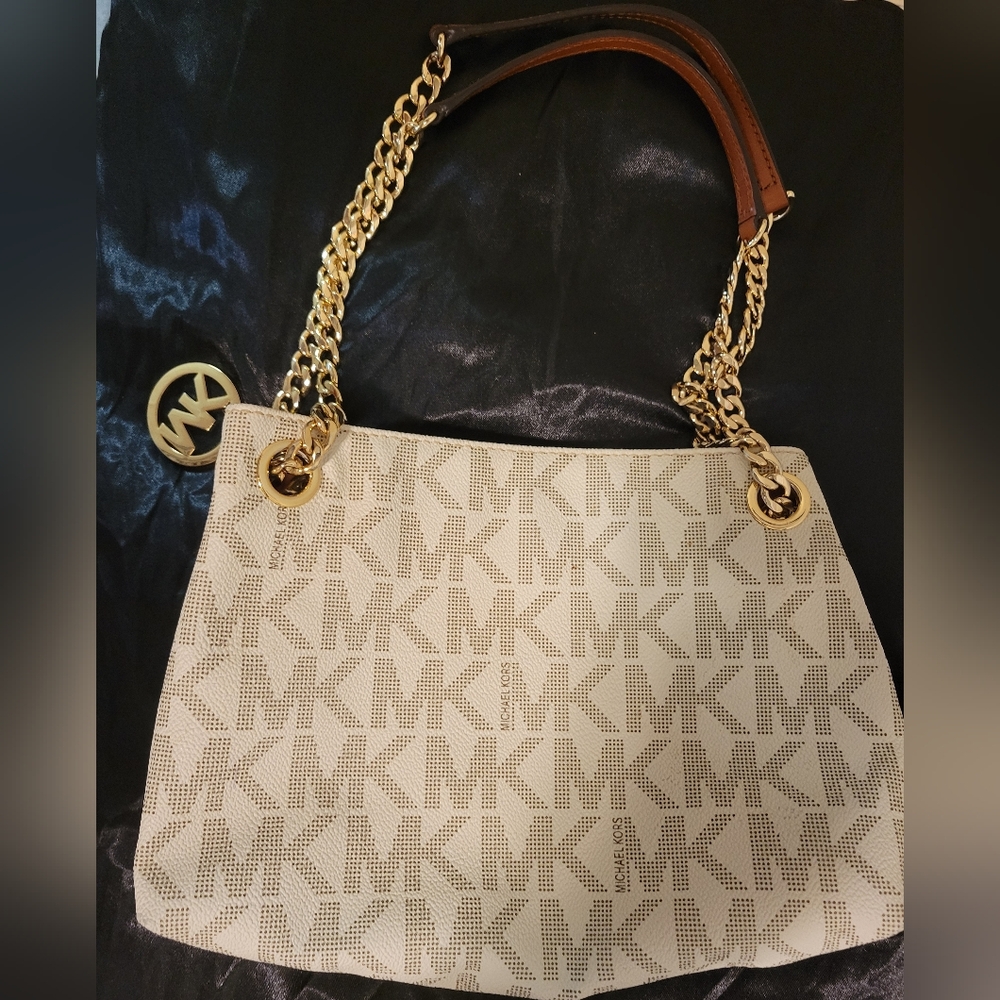 Michael Kors Cream and Brown Women's Bag - Picture 2 of 8